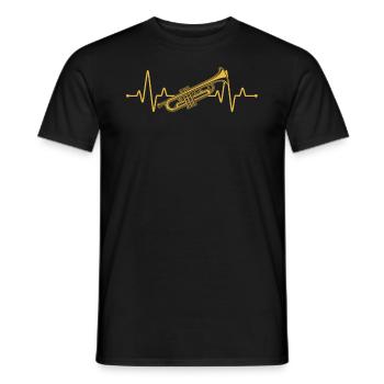 Trumpet Trumpet Player Trumpeter - Men's T-Shirt - black - Front - AI Model Male 178 light (178cm)