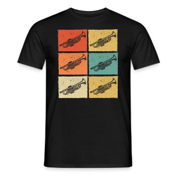 Trumpet Trumpet Player Trumpeter - Men's T-Shirt - black - Front - AI Model Male 178 light (178cm)