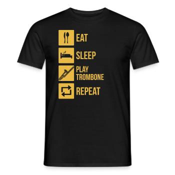 Trombone Joueur de trombone Tromboniste - T-shirt homme - noir - Devant - AI Model Male 178 light (178cm)