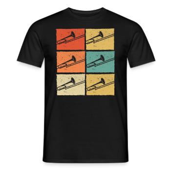 Trombone Joueur de trombone Tromboniste - T-shirt homme - noir - Devant - AI Model Male 178 light (178cm)