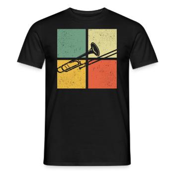 Trombone Joueur de trombone Tromboniste - T-shirt homme - noir - Devant - AI Model Male 178 light (178cm)