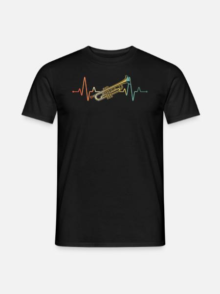 Trompete Trompetenspieler Trompeter - Männer T-Shirt - Schwarz