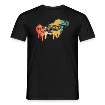 Trumpet Trumpet Player Trumpeter - Men's T-Shirt - black - Front - AI Model Male 178 light (178cm)