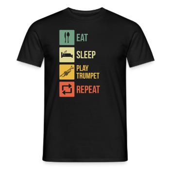 Trumpet Trumpet Player Trumpeter - Men's T-Shirt - black - Front - AI Model Male 178 light (178cm)