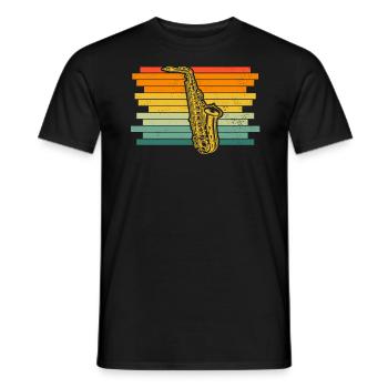 Saxophone Saxophoniste Saxophoniste - T-shirt homme - noir - Devant - AI Model Male 178 light (178cm)