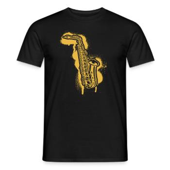 Saxophone Saxophoniste Saxophoniste - T-shirt homme - noir - Devant - AI Model Male 178 light (178cm)