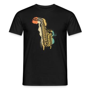 Saxophone Saxophoniste Saxophoniste - T-shirt homme - noir - Devant - AI Model Male 178 light (178cm)