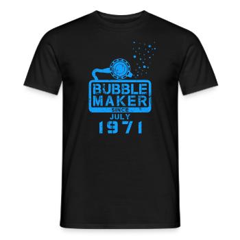 Plongeur Birthday Bubblemaker depuis juillet 1971 - T-shirt homme - noir - Devant - AI Model Male 178 light (178cm)