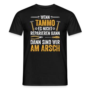 Lustiges Tammo Handwerker Heimwerker Sprüche - Männer T-Shirt - Schwarz - Vorne - AI Model Male 178 light (178cm)