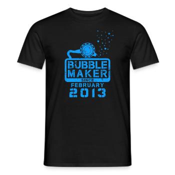 Plongeur Birthday Bubblemaker depuis février 2013 - T-shirt homme - noir - Devant - AI Model Male 178 light (178cm)