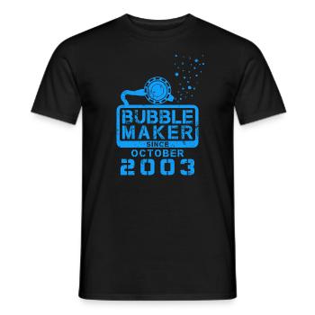 Plongeur Birthday Bubblemaker depuis octobre 2003 - T-shirt homme - noir - Devant - AI Model Male 178 light (178cm)