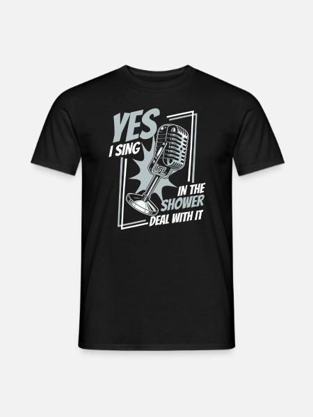 Vocal music singer singing - Men's T-Shirt - black