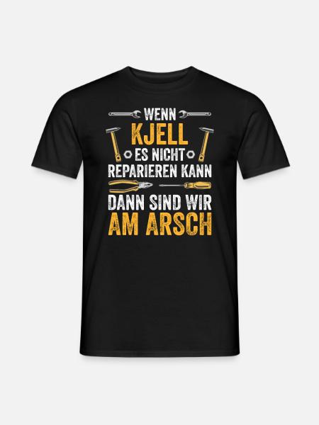 Lustiges Kjell Handwerker Heimwerker Sprüche - Männer T-Shirt - Schwarz