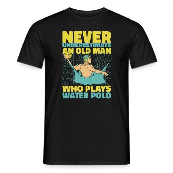 Wasserball Water Polo Sport - Men's T-Shirt - black - Front - AI Model Male 178 light (178cm)