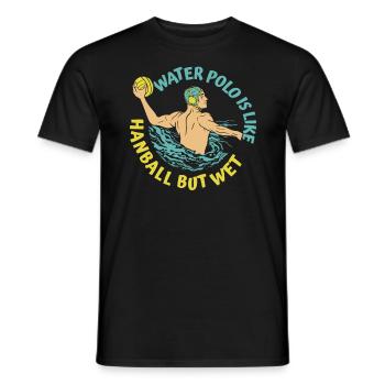 Wasserball Water Polo Sport - Men's T-Shirt - black - Front - AI Model Male 178 light (178cm)