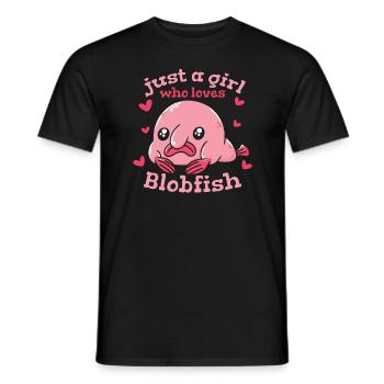 Blobfish Fish Funny Blob Blobby Blobfish - Men's T-Shirt - black - Front - AI Model Male 178 light (178cm)