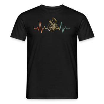 Tenorhorn Joueur de Tenorhorn Joueur de Tenorhorn Joueur de Tenorhorn - T-shirt homme - noir - Devant - AI Model Male 178 light (178cm)
