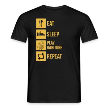Tenorhorn Joueur de Tenorhorn Joueur de Tenorhorn Joueur de Tenorhorn - T-shirt homme - noir - Devant - AI Model Male 178 light (178cm)