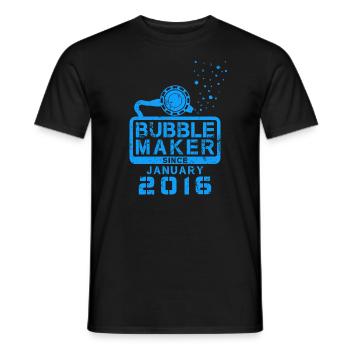 Plongeur Birthday Bubblemaker depuis janvier 2016 - T-shirt homme - noir - Devant - AI Model Male 178 light (178cm)