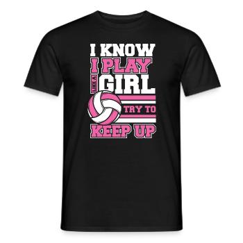 Volleyball Player Beach Volleyball Volleyball S - Men's T-Shirt - black - Front - AI Model Male 178 light (178cm)