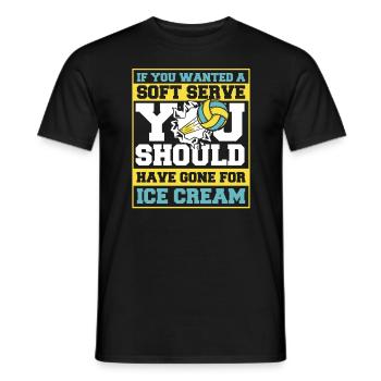 Volleyball Player Beach Volleyball Volleyball S - Men's T-Shirt - black - Front - AI Model Male 178 light (178cm)