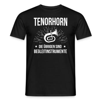 Tenorhorn Tenorhornspieler Tenorhornist - Männer T-Shirt - Schwarz - Vorne - AI Model Male 178 light (178cm)