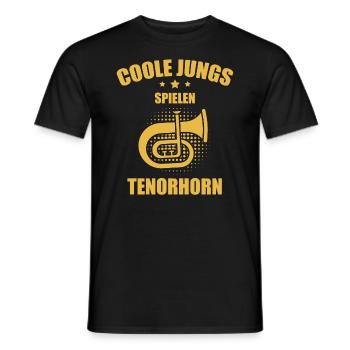 Tenorhorn Tenorhornspieler Tenorhornist - Männer T-Shirt - Schwarz - Vorne - AI Model Male 178 light (178cm)