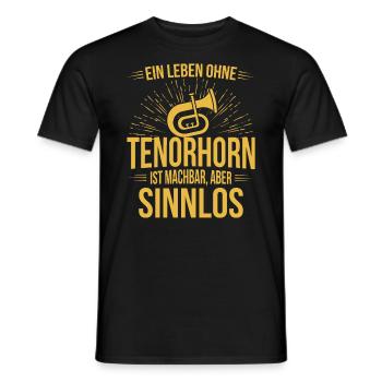 Tenorhorn Tenorhornspieler Tenorhornist - Männer T-Shirt - Schwarz - Vorne - AI Model Male 178 light (178cm)
