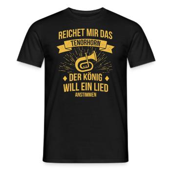 Tenorhorn Tenorhornspieler Tenorhornist - Männer T-Shirt - Schwarz - Vorne - AI Model Male 178 light (178cm)