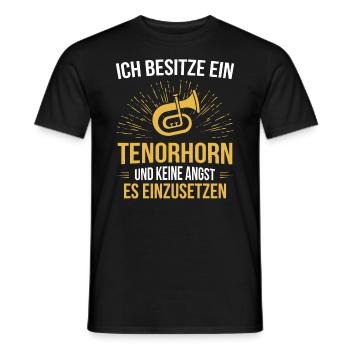 Tenorhorn Tenorhornspieler Tenorhornist - Männer T-Shirt - Schwarz - Vorne - AI Model Male 178 light (178cm)