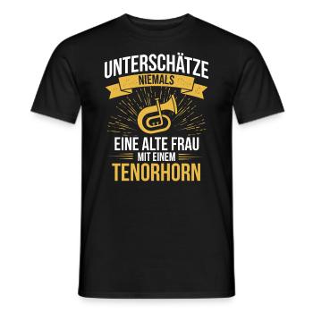 Tenorhorn Tenorhornspieler Tenorhornist - Männer T-Shirt - Schwarz - Vorne - AI Model Male 178 light (178cm)