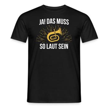 Tenorhorn Tenorhornspieler Tenorhornist - Männer T-Shirt - Schwarz - Vorne - AI Model Male 178 light (178cm)
