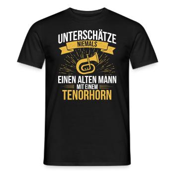 Tenorhorn Tenorhornspieler Tenorhornist - Männer T-Shirt - Schwarz - Vorne - AI Model Male 178 light (178cm)