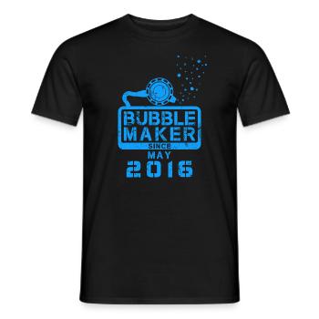 Plongeur Birthday Bubblemaker depuis mai 2016 - T-shirt homme - noir - Devant - AI Model Male 178 light (178cm)