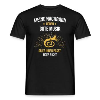 Tenorhorn Tenorhornspieler Tenorhornist - Männer T-Shirt - Schwarz - Vorne - AI Model Male 178 light (178cm)