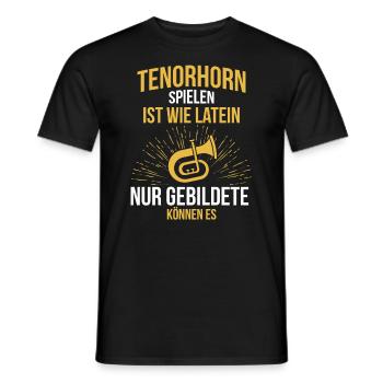 Tenorhorn Tenorhornspieler Tenorhornist - Männer T-Shirt - Schwarz - Vorne - AI Model Male 178 light (178cm)