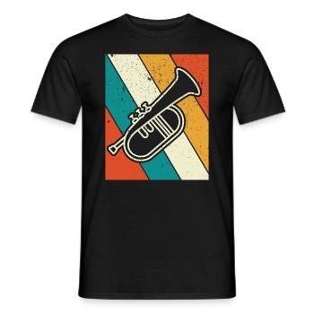 Flugelhorn Joueur de bugle Joueur de bugle - T-shirt homme - noir - Devant - AI Model Male 178 light (178cm)
