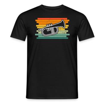 Flugelhorn Joueur de bugle Joueur de bugle - T-shirt homme - noir - Devant - AI Model Male 178 light (178cm)