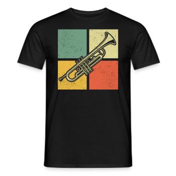 Trumpet Trumpet Player Trumpeter - Men's T-Shirt - black - Front - AI Model Male 178 light (178cm)