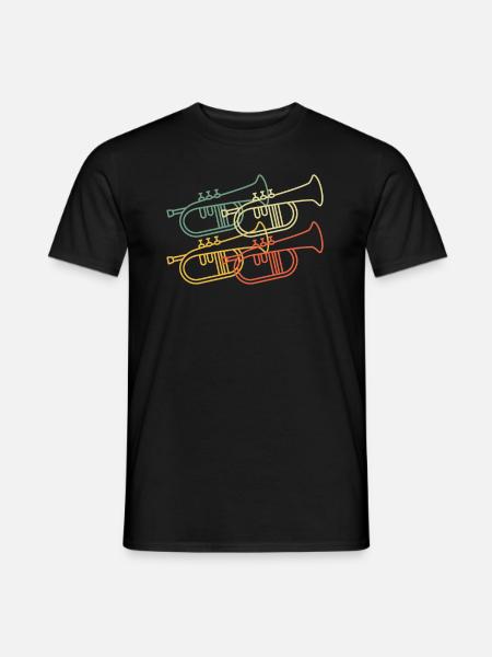 Bugel Bugel speler Flugelhorn speler - Heren T-shirt - zwart