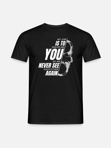 Fængselsbetjent Vagt Ordenshåndhæver - Mænd T-shirt - sort