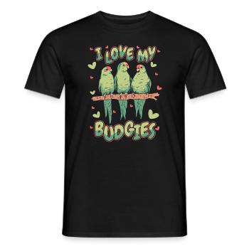 Sittich Wellensittich Vogel Tier - Männer T-Shirt - Schwarz - Vorne - AI Model Male 178 light (178cm)