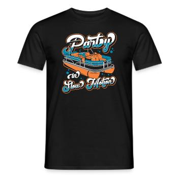 Pontoon boat Captain Pontoon boats - Men's T-Shirt - black - Front - AI Model Male 178 light (178cm)