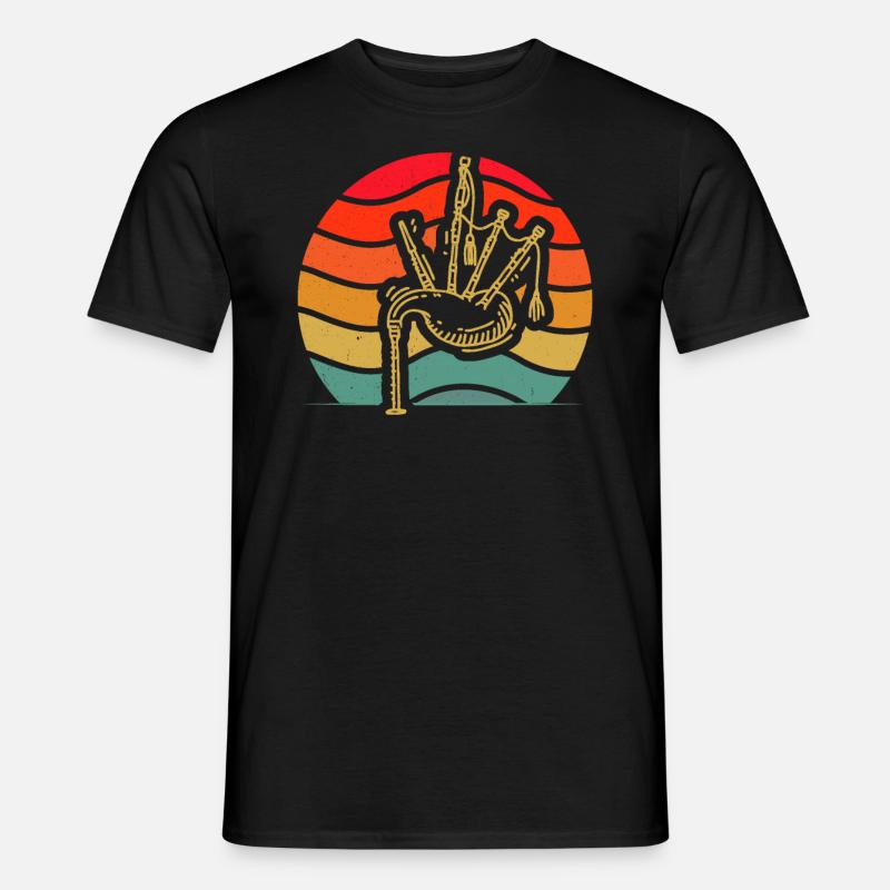 Dudelsack Dudelsackspieler Sackpfeife - Männer T-Shirt - Schwarz
