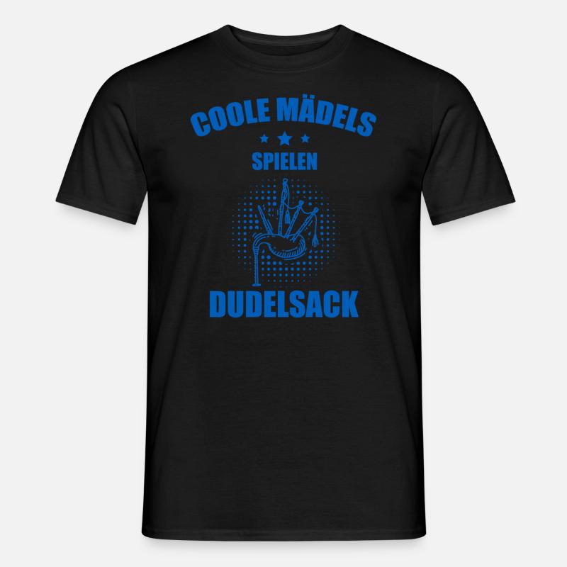 Dudelsack Dudelsackspieler Sackpfeife - Männer T-Shirt - Schwarz