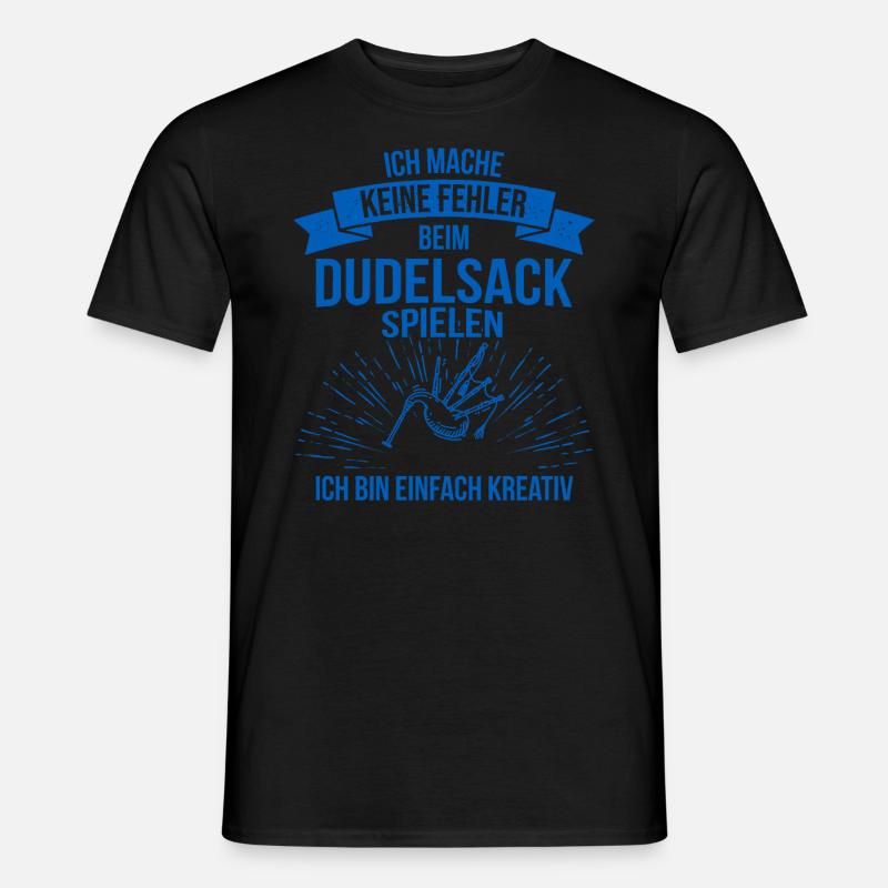 Dudelsack Dudelsackspieler Sackpfeife - Männer T-Shirt - Schwarz