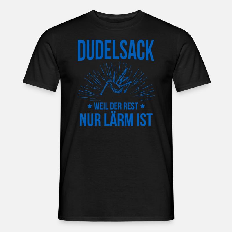 Dudelsack Dudelsackspieler Sackpfeife - Männer T-Shirt - Schwarz