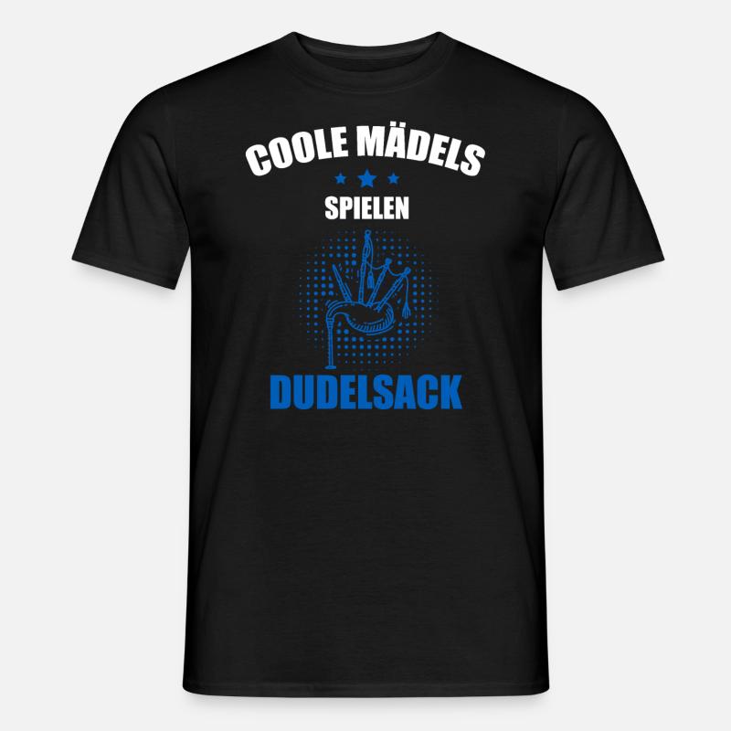Dudelsack Dudelsackspieler Sackpfeife - Männer T-Shirt - Schwarz
