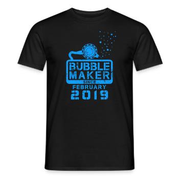 Diver Birthday Bubblemaker since February 2019 - Men's T-Shirt - black - Front - AI Model Male 178 light (178cm)