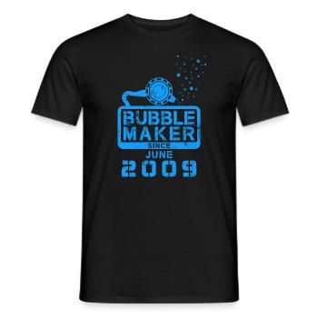 Plongeur Birthday Bubblemaker depuis juin 2009 - T-shirt homme - noir - Devant - AI Model Male 178 light (178cm)
